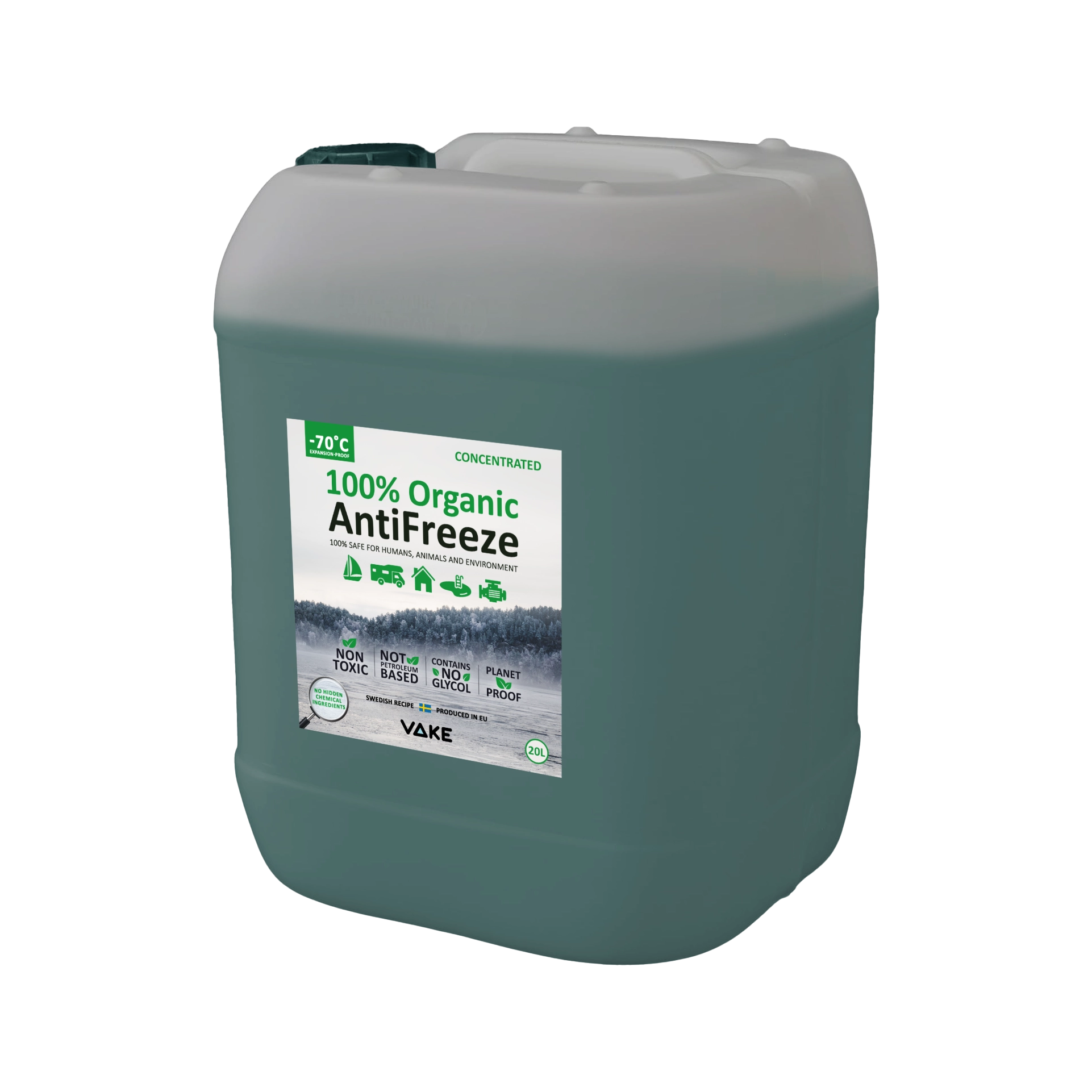 VAKE organic antifreeze 20L canister concentrated